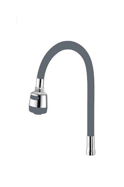 EraycanYapıMarket Gri Renkli Oynar Başlıklı Tasarruflu Silikon Musluk Başlığı...