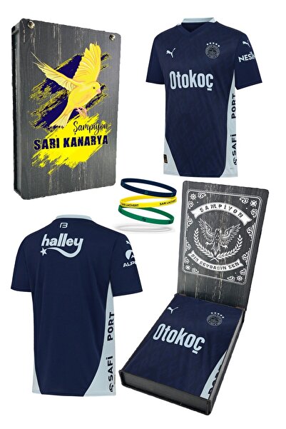 Fenerbahçe 24-25 Season Blue Jersey and Bracelet Set - Original Licensed, Gif...