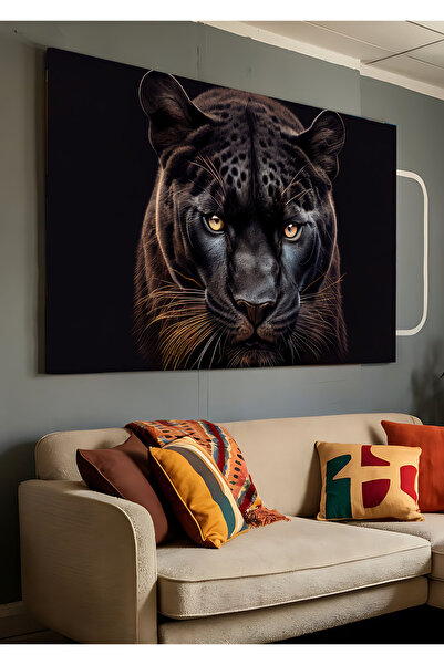 AR AJANS KANVAS TABLO Pictură decorativă pe pânză cu animale Pantera Neagră