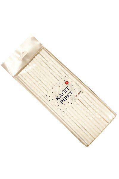 canbayhobi 25 White Paper Straws