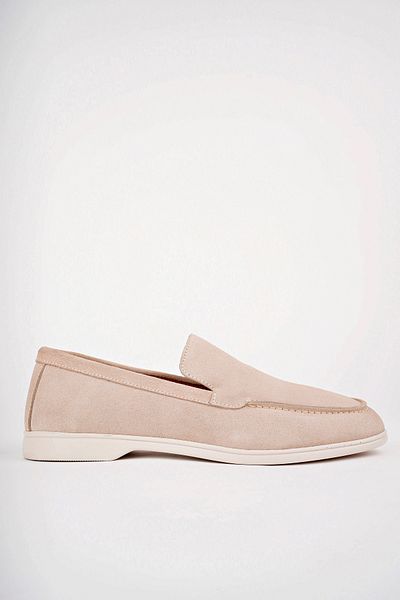 Deripabuc Men's Leather Casual Shoes - Genuine Leather and Sand Suede, Mrd25-0530