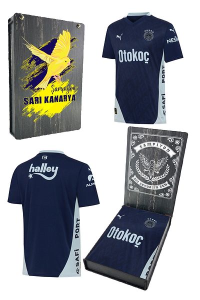 Fenerbahçe 24-25 Season Blue Unisex Canary Printed Licensed Gift Boxed
