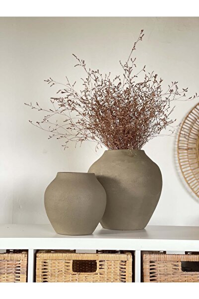 Allegorie.Co Set de vaze Loreen - 2 bucăți texturat mat, nurcă/maro