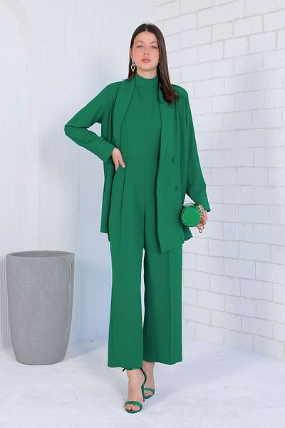 Melike Tatar Emerald Jacket Jumpsuit 32-9357