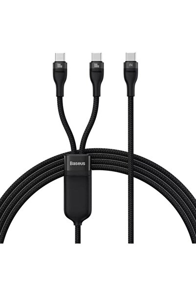 Baseus 1.5metre 100w Mega Hızlı Type To 2x Type C Şarj Ve Data Kablosu, Kopmaz Yıpranmaz Type C Kabl