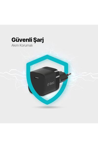 Ttec 30w 1x Pd Type C Girişli Süper Hızlı Şarj Aleti, Iphone, Samsung, Oppo, Xiaomi Şarj Adaptörü