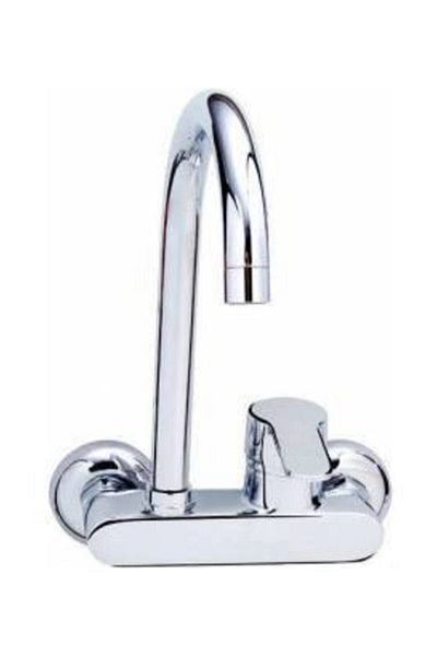 100% Turkish Design Through Wall Swivel Spout on Off Kitchen Sink Sink Mixer Tap