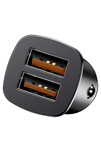 Baseus Süper Hızlı 30W 2 USB Girişli Araç Şarj Başlığı, Tüm Çakmaklık Girişlerine Uyumlu Araç Şarjı