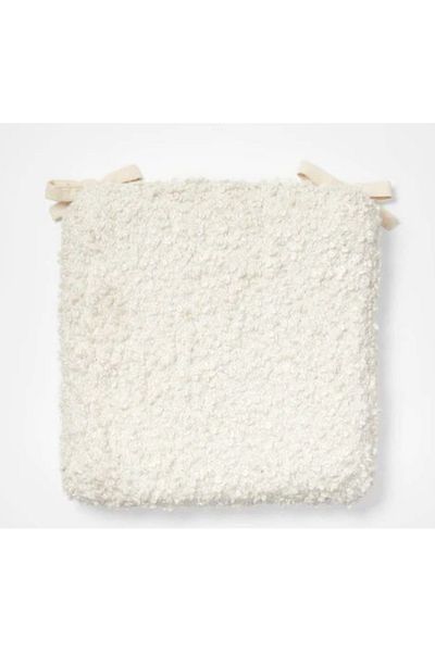 Rual Teddy Bukle Fabric Design Unstitched Plain Simple Stylish Chair Cushion 45X45 Bead Silicone Filling