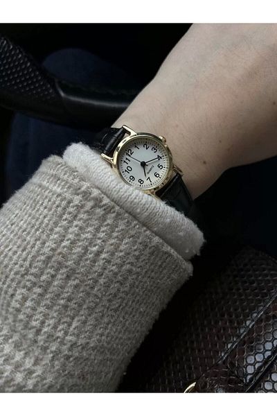 QUARTZ Minimalist Classic Leather Cord Women's Wristwatch