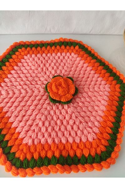 HANIMKIZ Rose Dowry Hand Knitted Bath Loofah