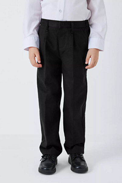 YAKAMEL Pantaloni de școală din Lycra pentru băieți, negri, mărimea juniori -...