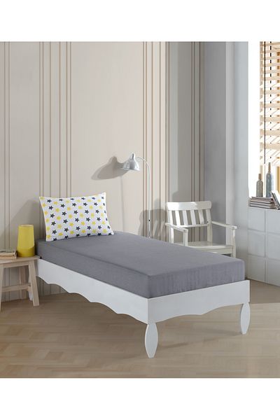 uykulife home collection Uykulife Yellow Star Combination Single Fitted Sheet Set