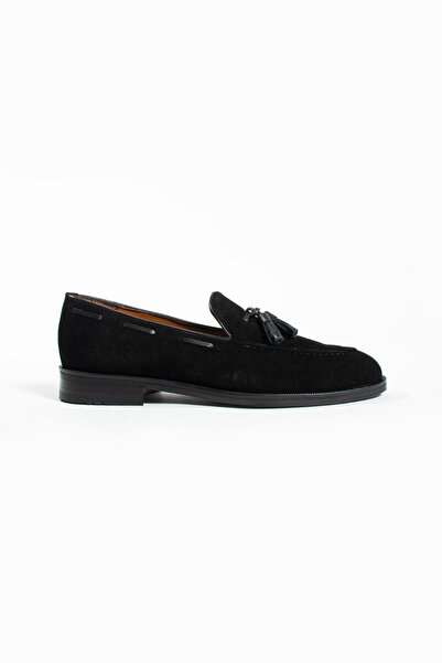 NAZEF Suede Leather Neolite Sole Classic Loafer Shoes - Tasseled