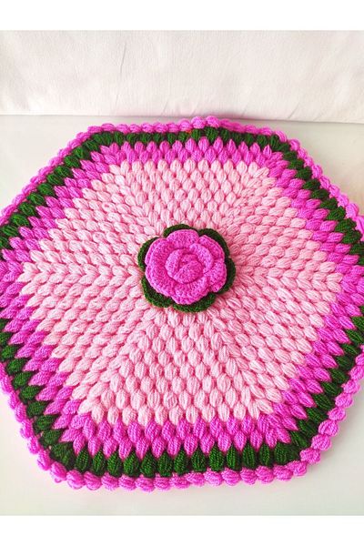 HANIMKIZ Rose Dowry Hand Knitted Bath Loofah