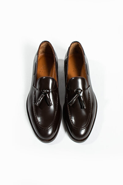 NAZEF Neolit Sole - Tasseled Leather Classic Loafer Shoes