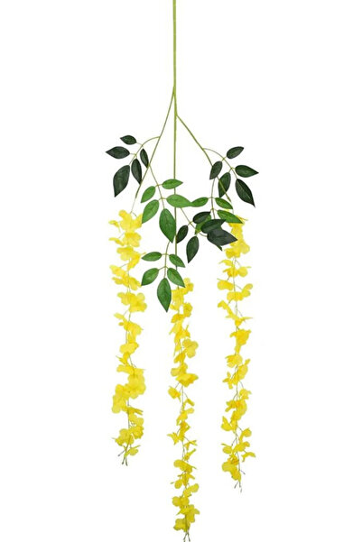 NAHAMİS TRADE 1 Adet Sarı Sarkan Akasya Çiçek 3 Dallı 100 Cm. Yapay Çiçek Aka...
