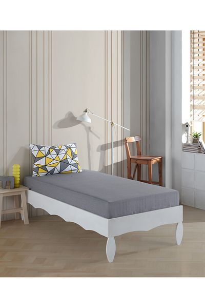 uykulife home collection Uykulife Yellow Triangle Single Elastic Sheet Set