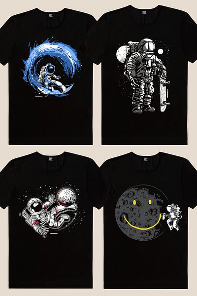 ROCKANDROLL Σετ μπλουζάκια Astro Space 4 Pack Super Eco