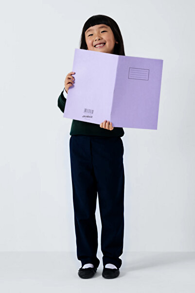 BayBayan Pantaloni de școală pentru fete, cu talie înaltă, din Lycra, flexibi...