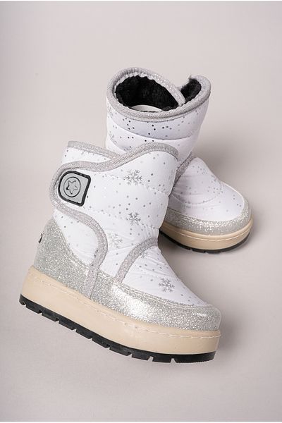 Riccon Qiggil Kids Snow Boots001270 Glitter με λευκό σχέδιο