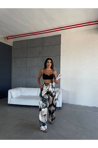Fiori Ελαστικό σατέν παντελόνι μέσης