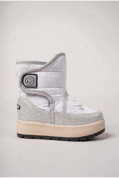 Riccon Qiggil Kids Snow Boots001270 Glitter με λευκό σχέδιο