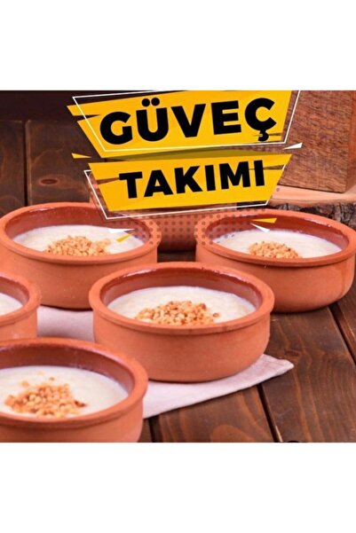 Genel Markalar Sütlaç Kasesi Doğal Toprak Güveç Seti Takımı