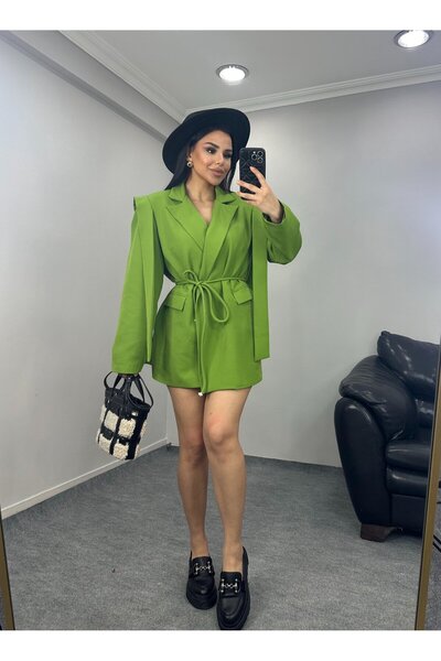 ekimoz Oversize kroj Na vezivanje Blazer jakna