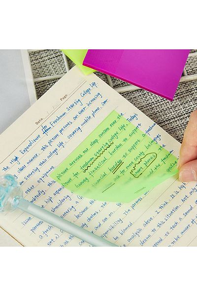 Kawaii Adhesive Transparent Post-it 50 Pieces Green