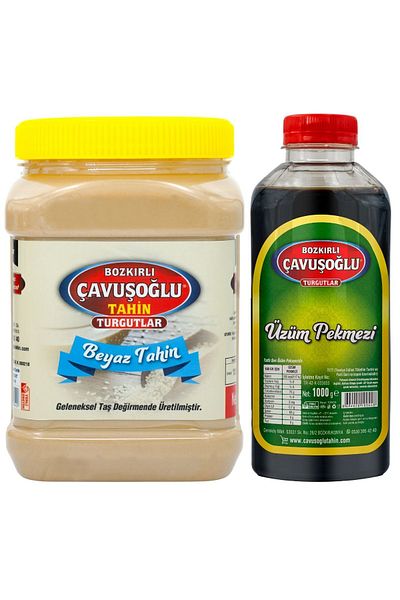 Bozkırlı Çavuşoğlu 930g White Tahini - 1000g Grape Molasses