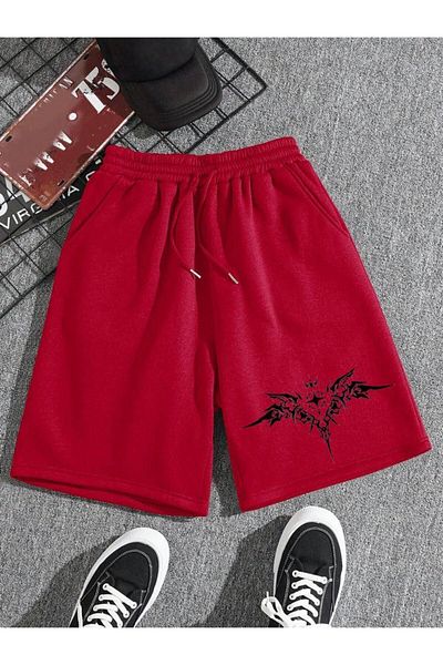 BİQ & TAQ BUTİK Red Shorts with Wings