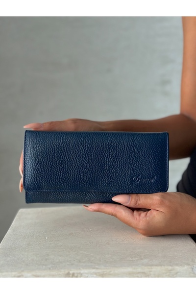 DERKON Bol Gözlü Lacivert Kadın Cüzdanı