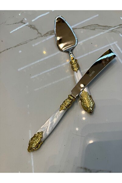 ester 2'li Italyan Sedefli Spatula Ve Bıçak Servis Seti