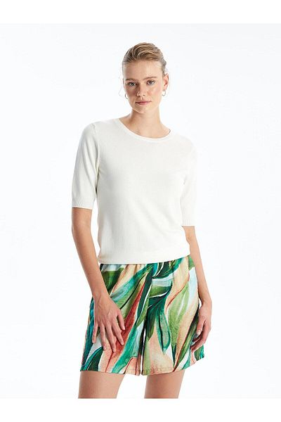 LC Waikiki LCWAIKIKI Classic Patterned Women's Shorts - Elastic Waist