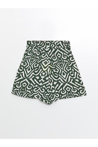 LC Waikiki LCWAIKIKI Classic Patterned Women's Shorts - Elastic Waist