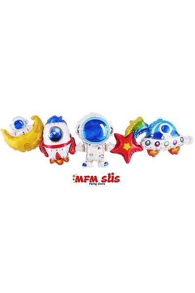 MFM Party Astronaut Conjoined Foil Balloons Set