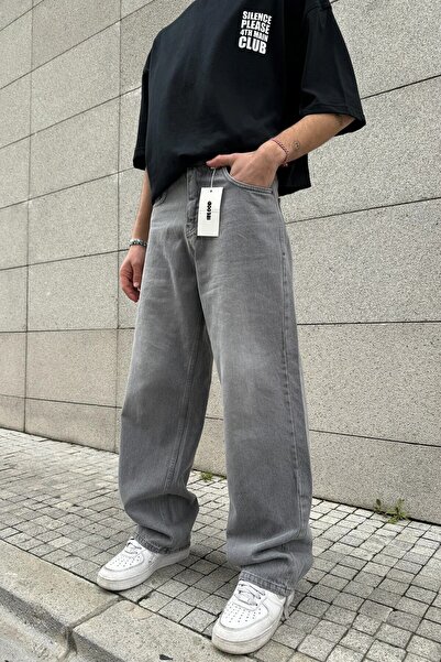 1blood جينز رمادي فضفاض