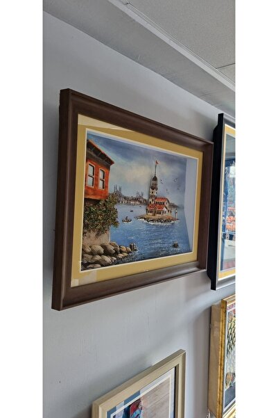 Marina Hediyelik Üç Boyutlu -kız Kulesi Temalı Rölyef Tablo - 75x55cm