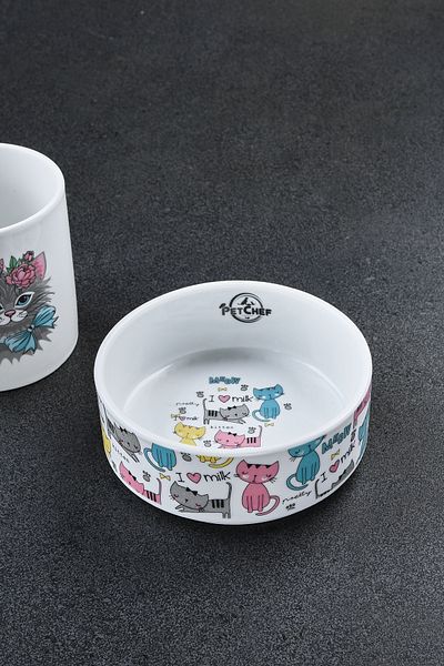 Petchef Porcelain Cat Food Bowl 12 cm Mia