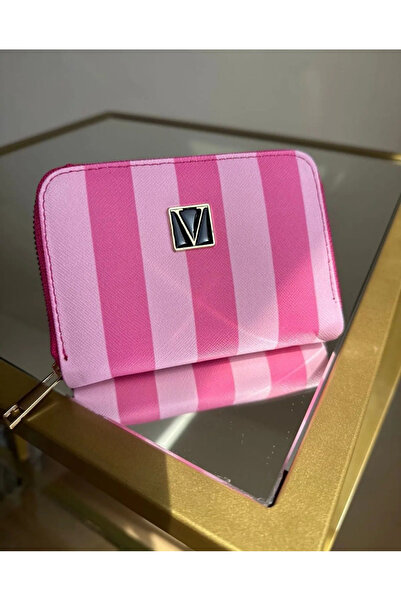 Plenty Γυναικείο Powder Pink Card Holder Secret Model - Κομψό πορτοφόλι με θήκη νομισμάτων και φερμουάρ