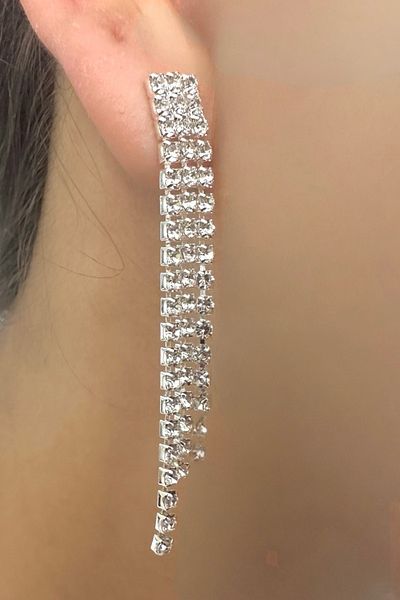 MAZEN Silver Colored Dangle and Grade Jewelry Earrings