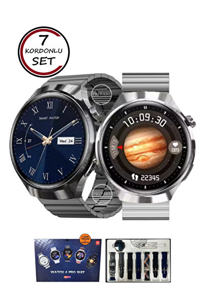 PREPARE Watch 4 Pro Suit 7 Kordonlu Tüm Cihazlara Uyumlu Sesli Görüşme Bildirim Özellikli Akıllı Saat