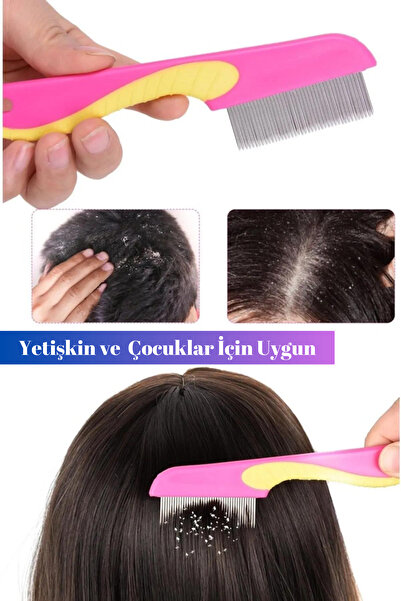 Hane Dostu İnce Uçlu Uzun Saplı Bit Tarağı Ergonomik Tasarım Profesyonel Bit ...