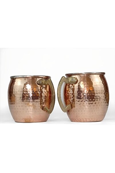 Tomurcukhome Copper Barrel Cup Ayran, Water Cup