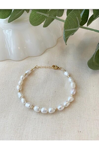 PEARL Gerçek Incili Bileklik Çelik Aparatlı