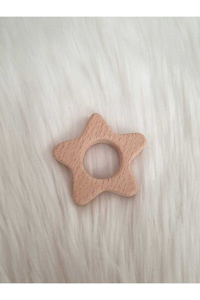 On marifet yün ve hobi dünyası Figured Wooden Teether Star