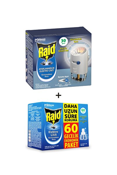 Raid Sivrisineklere Karşı Ayarlanabilir Elektro Likit 90 Gece