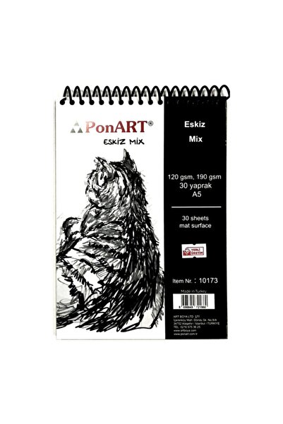 Ponart 120 g A5 30 Sheets Sketchbook 10173