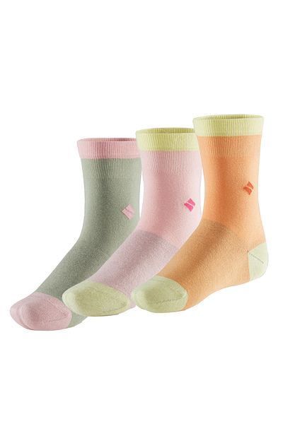Bonny Silver Odor-Free Socket Girl's Mixed Silver Socks 3 Pack